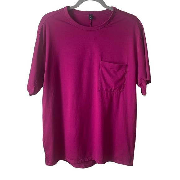 lululemon Fundamental Pocket T-Shirt In Magenta Purple Medium - Picture 1 of 6